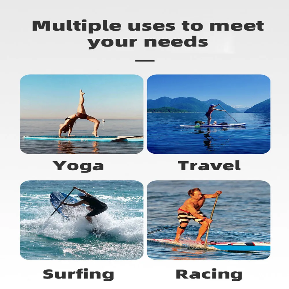 Foldable Inflatable Surfboard Anti-Skidding White Paddle Board