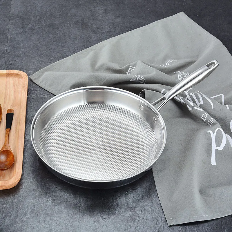 🔥Hot Sale🔥Embossed 304 Stainless Steel Non-stick Pan