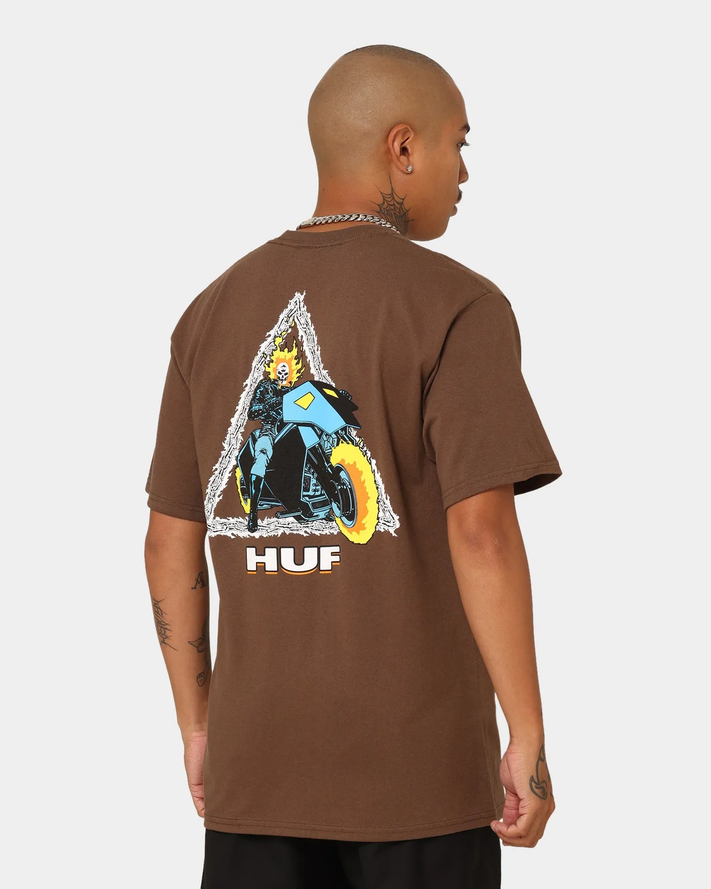 HUF X Marvel Ghost Rider T-Shirt Brown