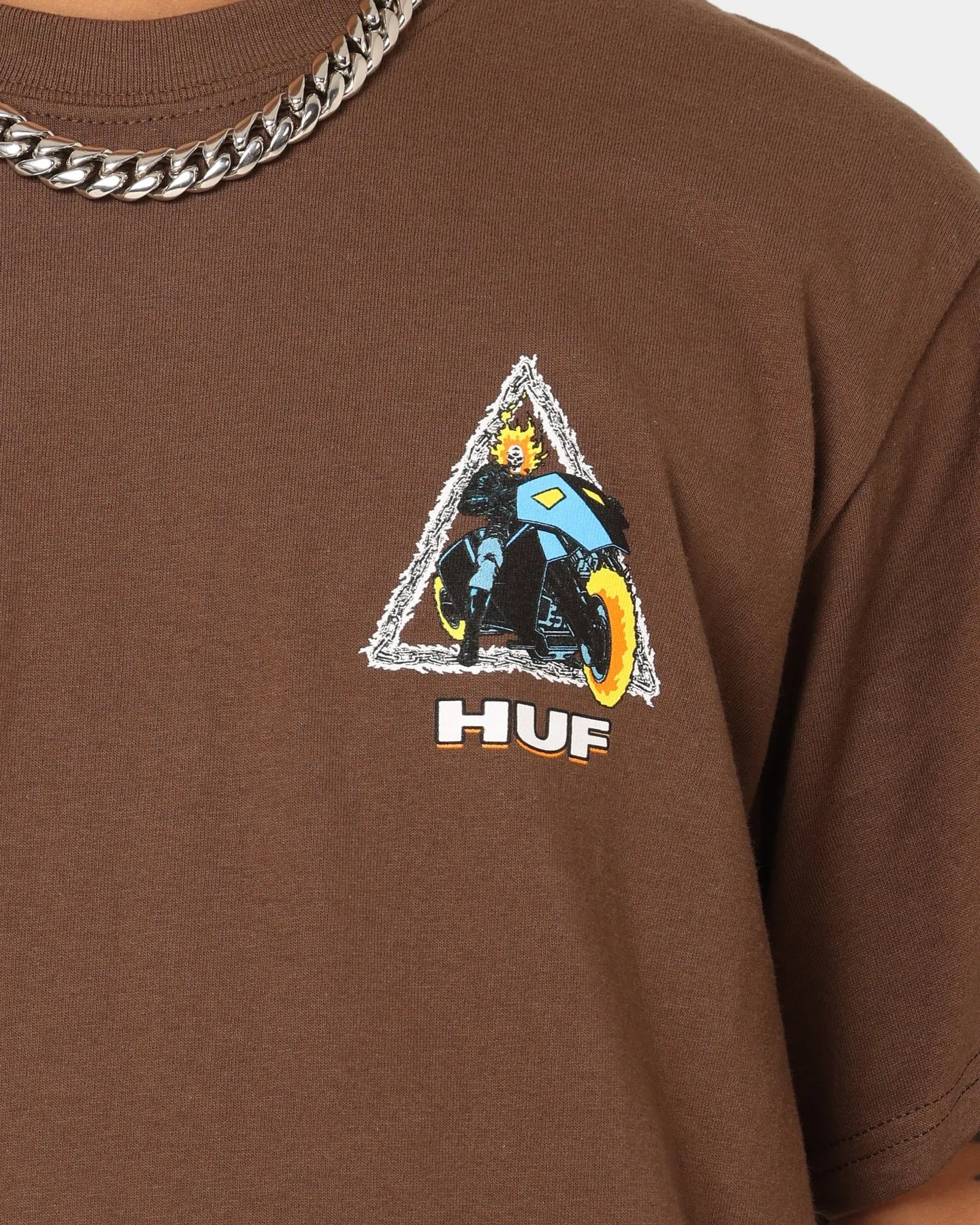 HUF X Marvel Ghost Rider T-Shirt Brown