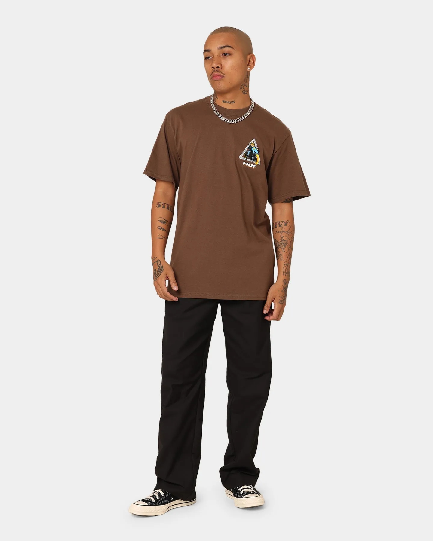 HUF X Marvel Ghost Rider T-Shirt Brown