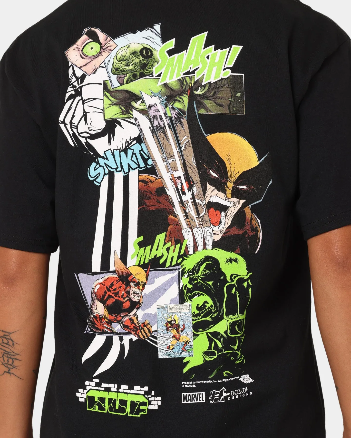 HUF X Marvel Smash Up T-Shirt Black