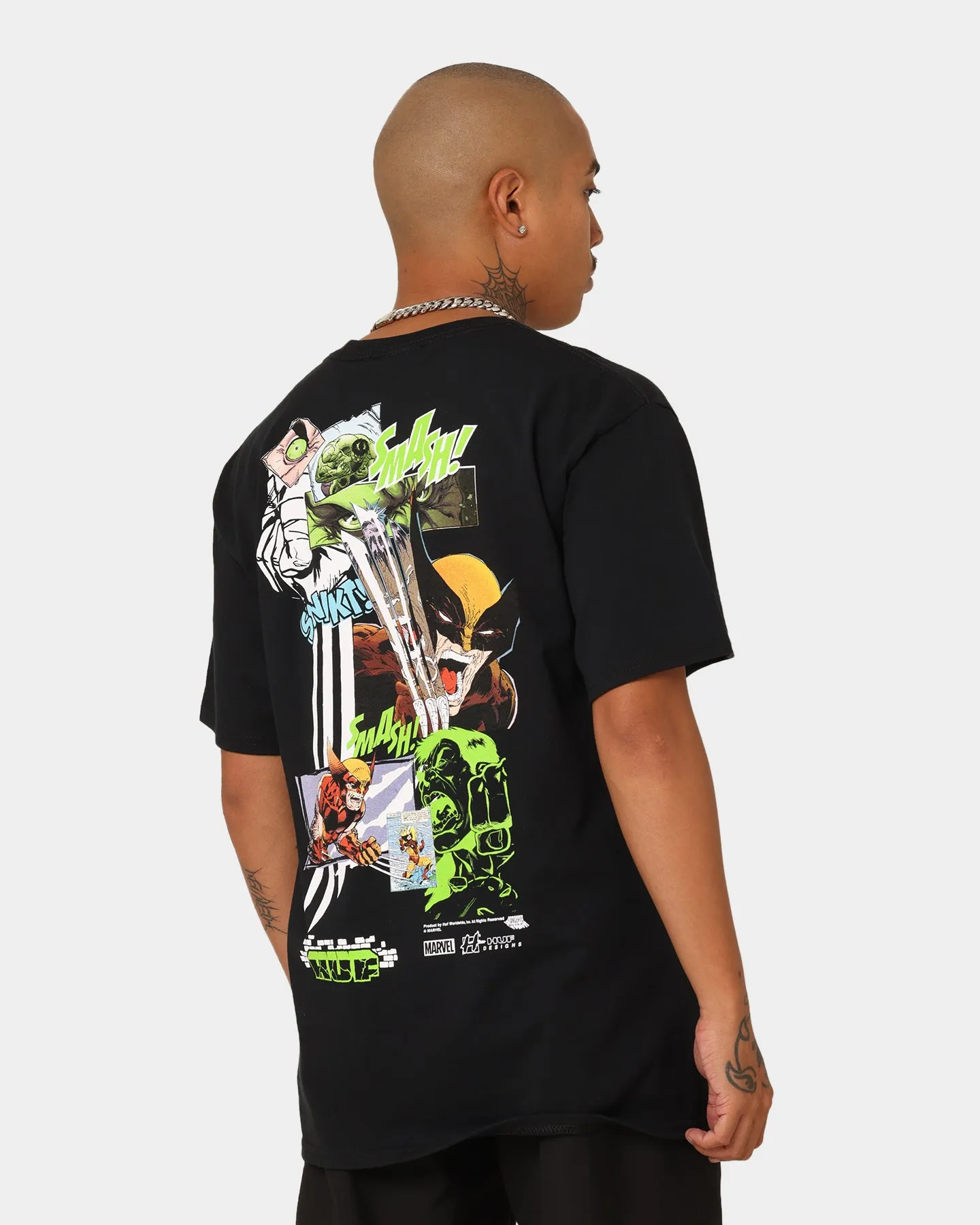 HUF X Marvel Smash Up T-Shirt Black