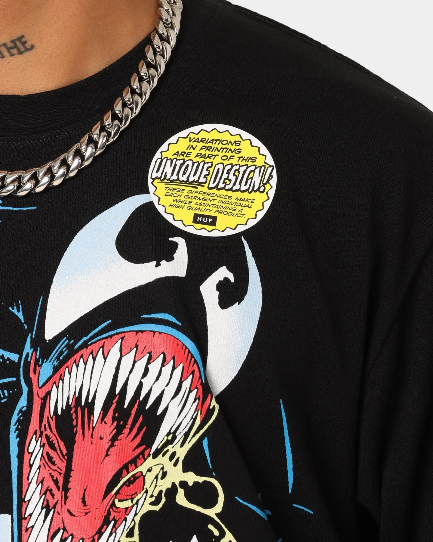 HUF X Marvel Venom T-Shirt Black