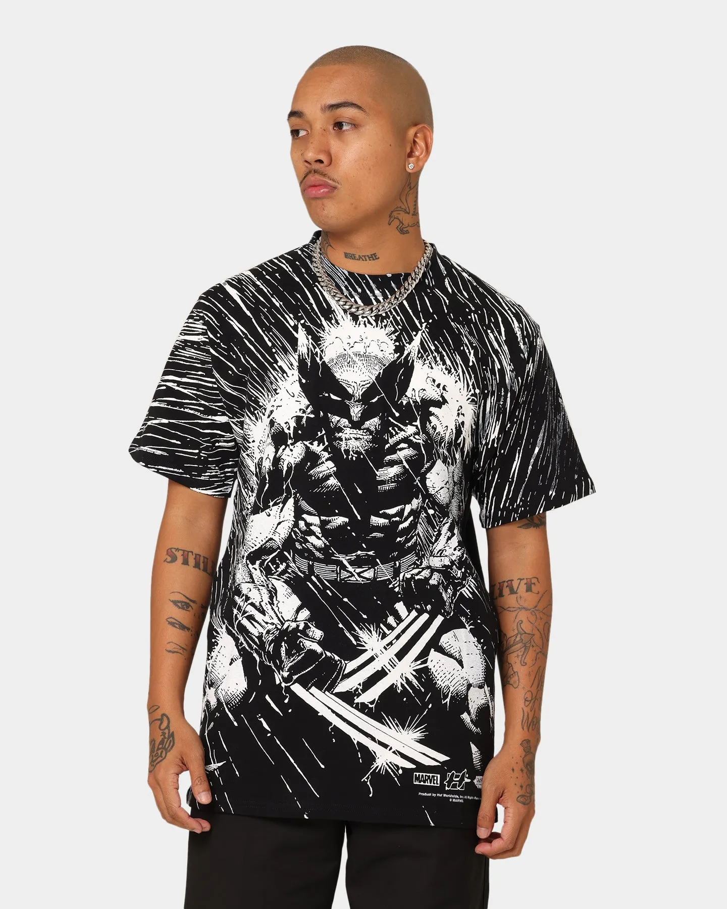 HUF x Marvel Wolverine Rain T-Shirt Black