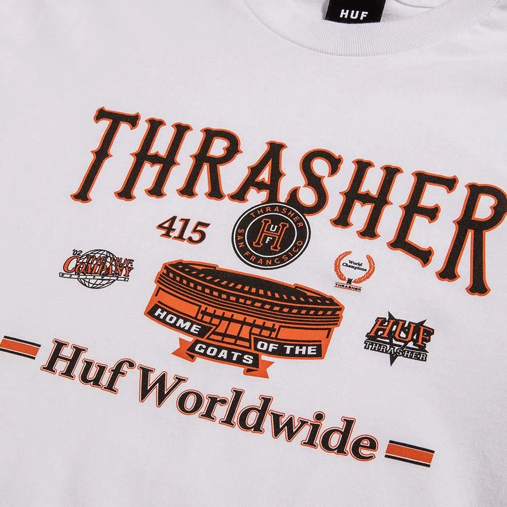 Huf X Thrasher Monteray Long Sleeve T-Shirt - White