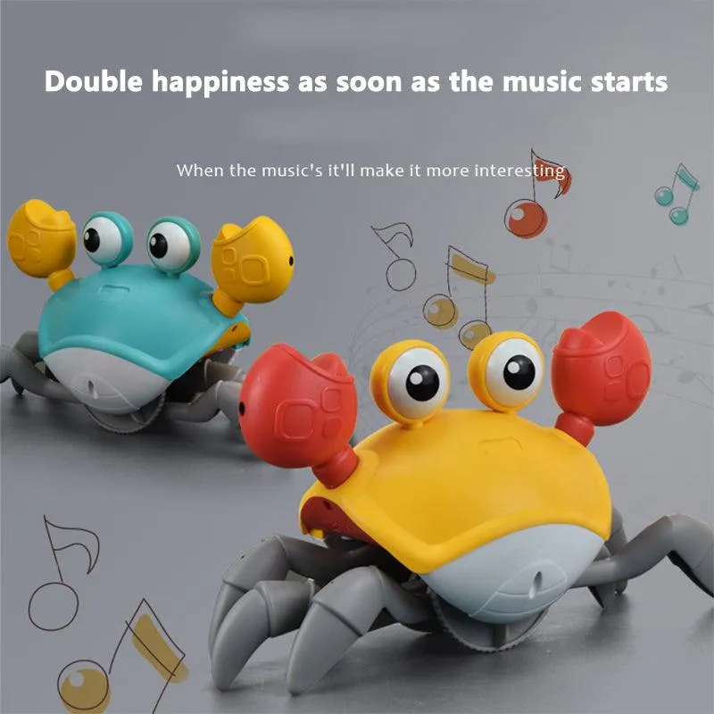 Interactive Dancing Crab Toy for Kids: Music-Playing, Obstacle-Avoiding Crawling Crab Babies