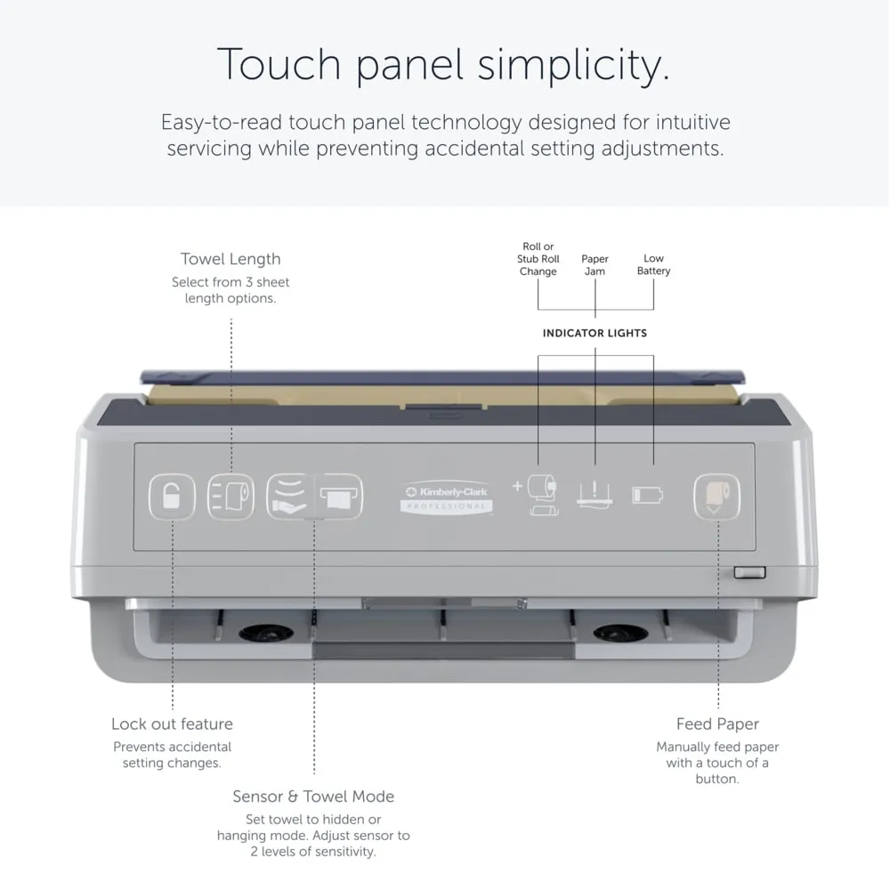 Kimberly Clark  Automatic Towel Dispenser, without Faceplate, for Custom, Grey