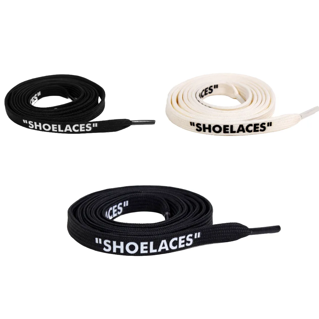 Knotty “ Off-White” Replacement Flat Shoelaces Pack of 3