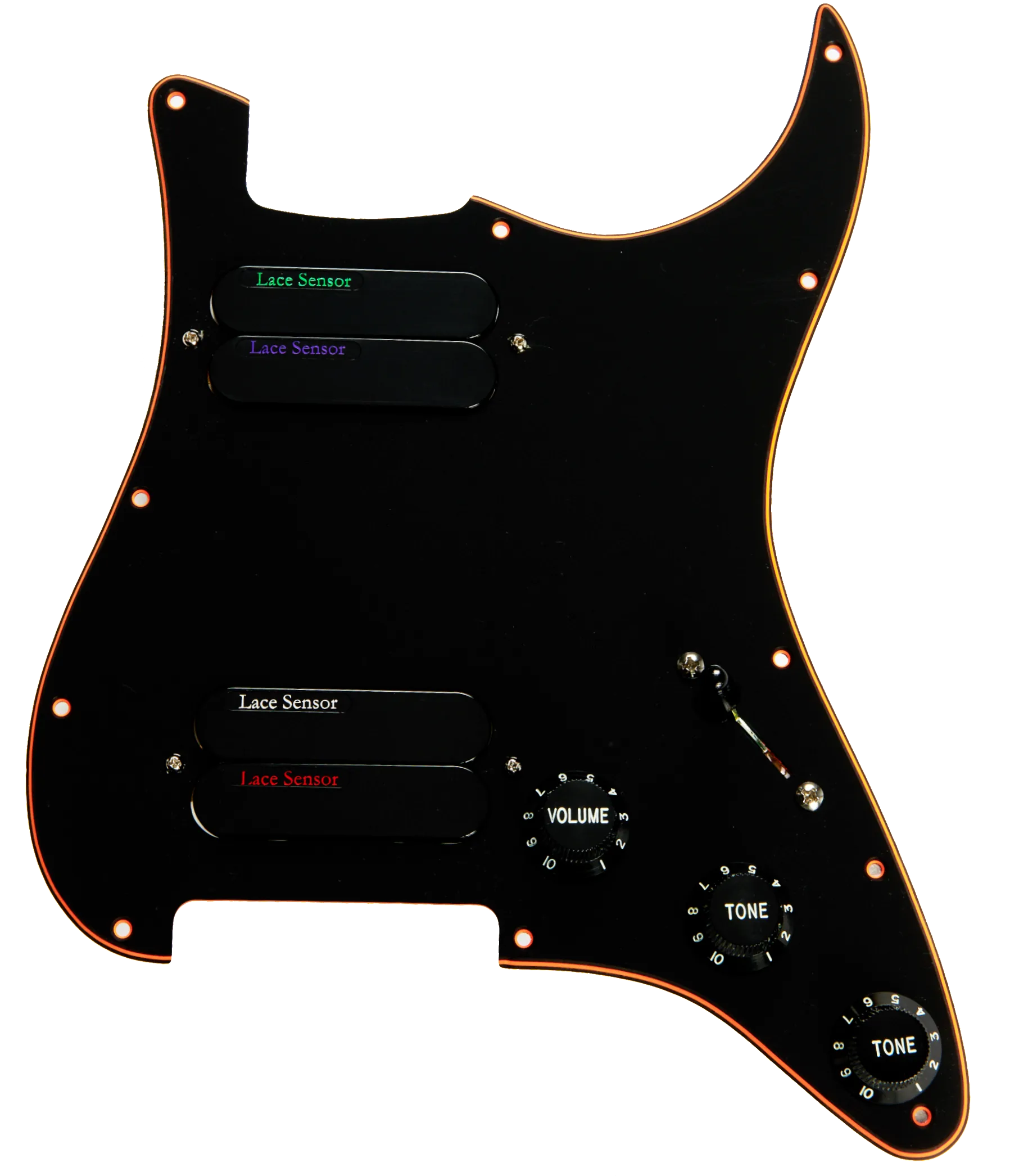 LACE® Custom Shop Batmobile (Black/Orange/Black) Loaded Pickguard