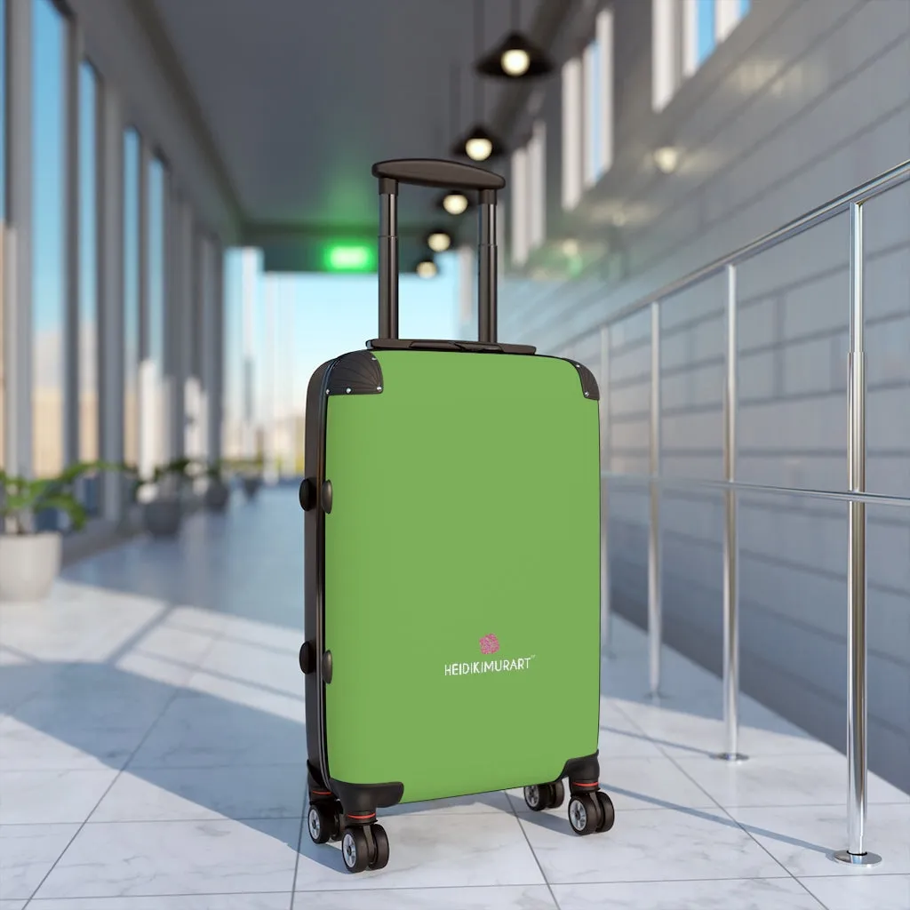 Light Green Color Cabin Suitcase, Carry On Luggage With 2 Inner Pockets & Built in TSA-approved Lock With 360° Swivel