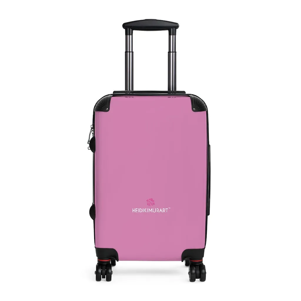 Light Pink Color Cabin Suitcase, Carry On Luggage With 2 Inner Pockets & Built in TSA-approved Lock With 360° Swivel