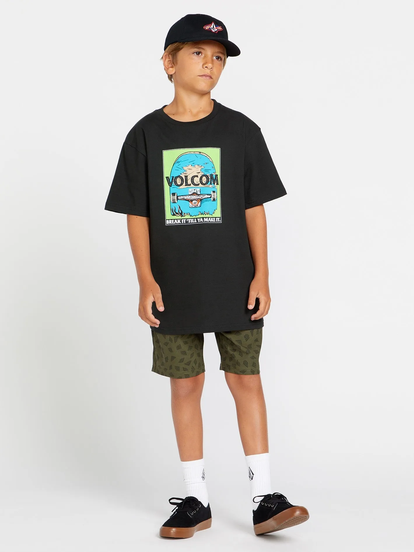 Little Boys Break It Short Sleeve Tee - Black