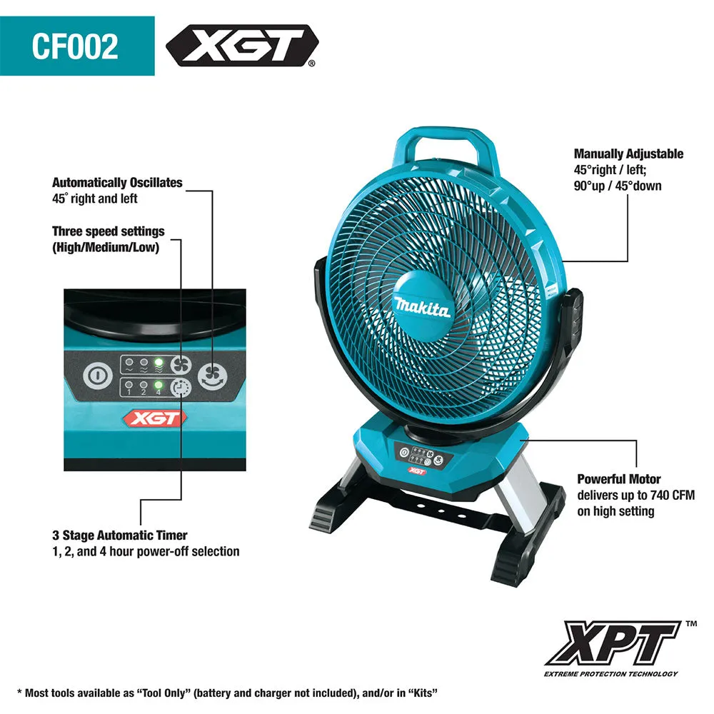 Makita CF002GZ 40V MAX XGT Lithium-Ion Cordless 13" Fan - Bare Tool