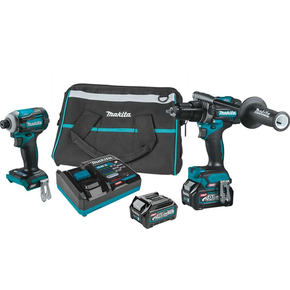 Makita GT200D 40V MAX XGT Brushless Cordless 2 PC Combo Kit w/ 2.5 AH Batteries