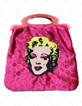 Marilyn Pop Art one of a kind velvet purse