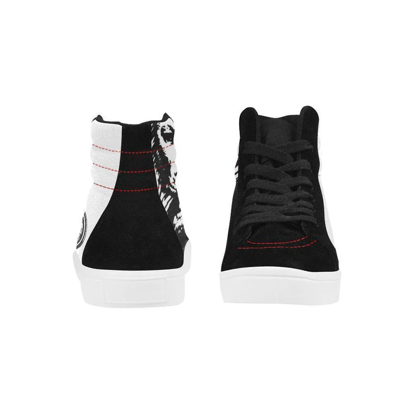 Mens Black & White Skate High Tops