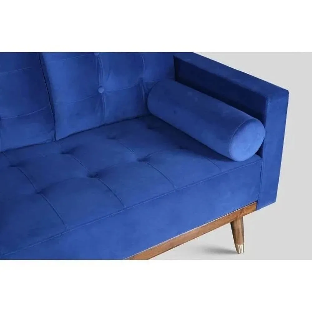 Mercury Straight Line Sofa Set in Blue