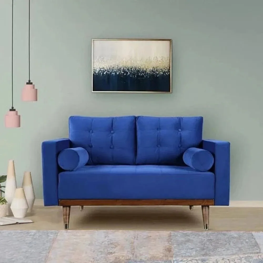 Mercury Straight Line Sofa Set in Blue