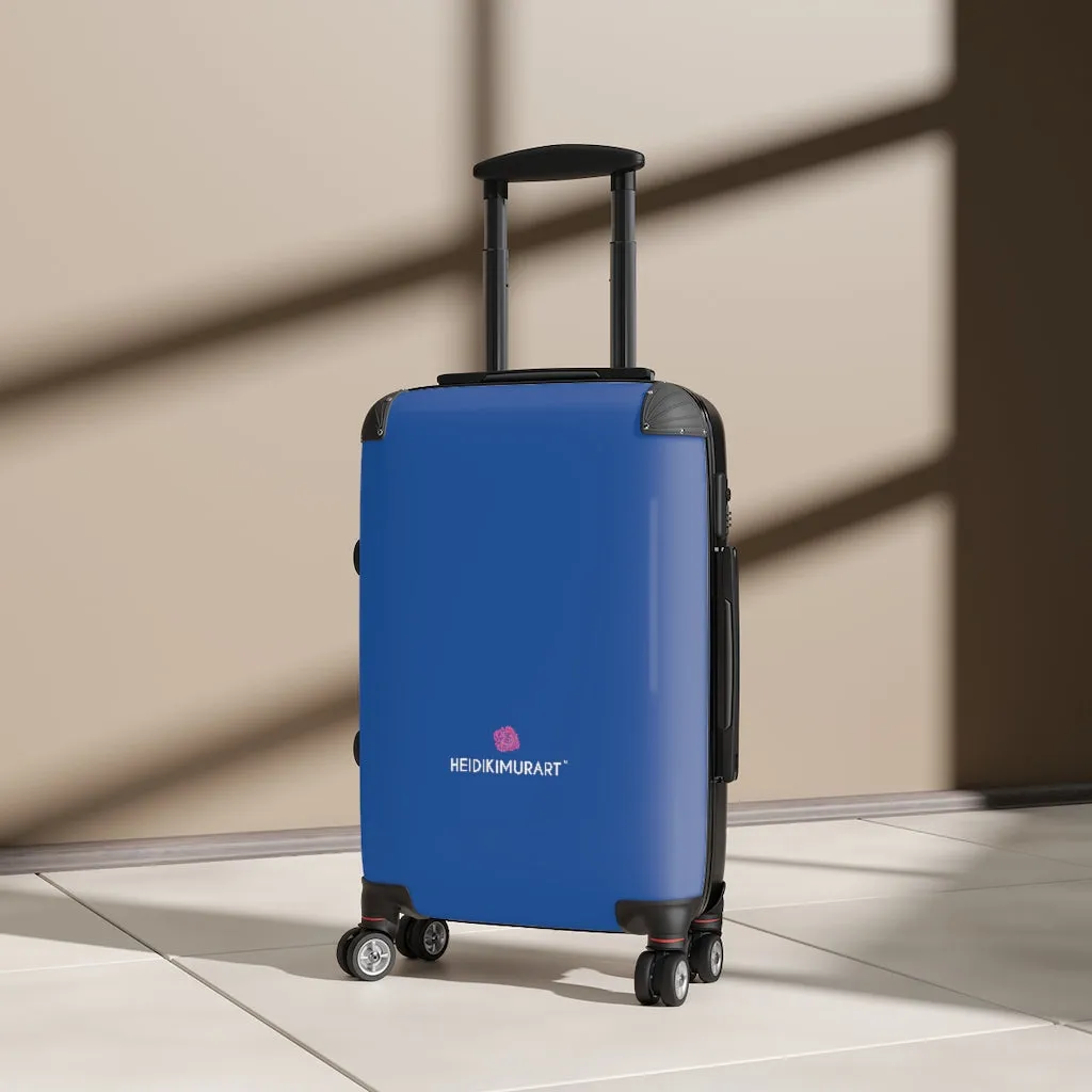 Navy Blue Color Cabin Suitcase, Carry On Luggage With 2 Inner Pockets & Built in TSA-approved Lock With 360° Swivel