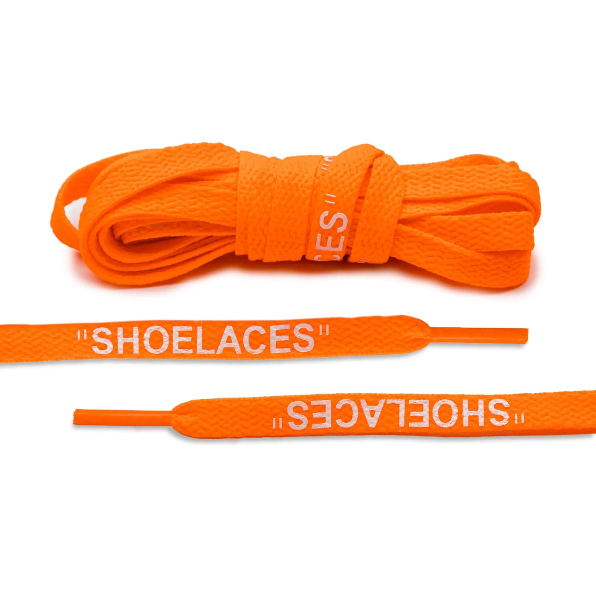 Neon Orange Off-White Style "SHOELACES"