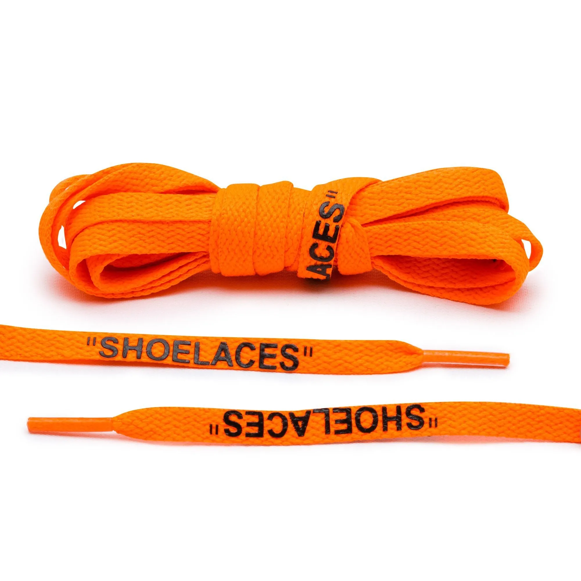 Neon Orange/Black Off-White Style "SHOELACES"