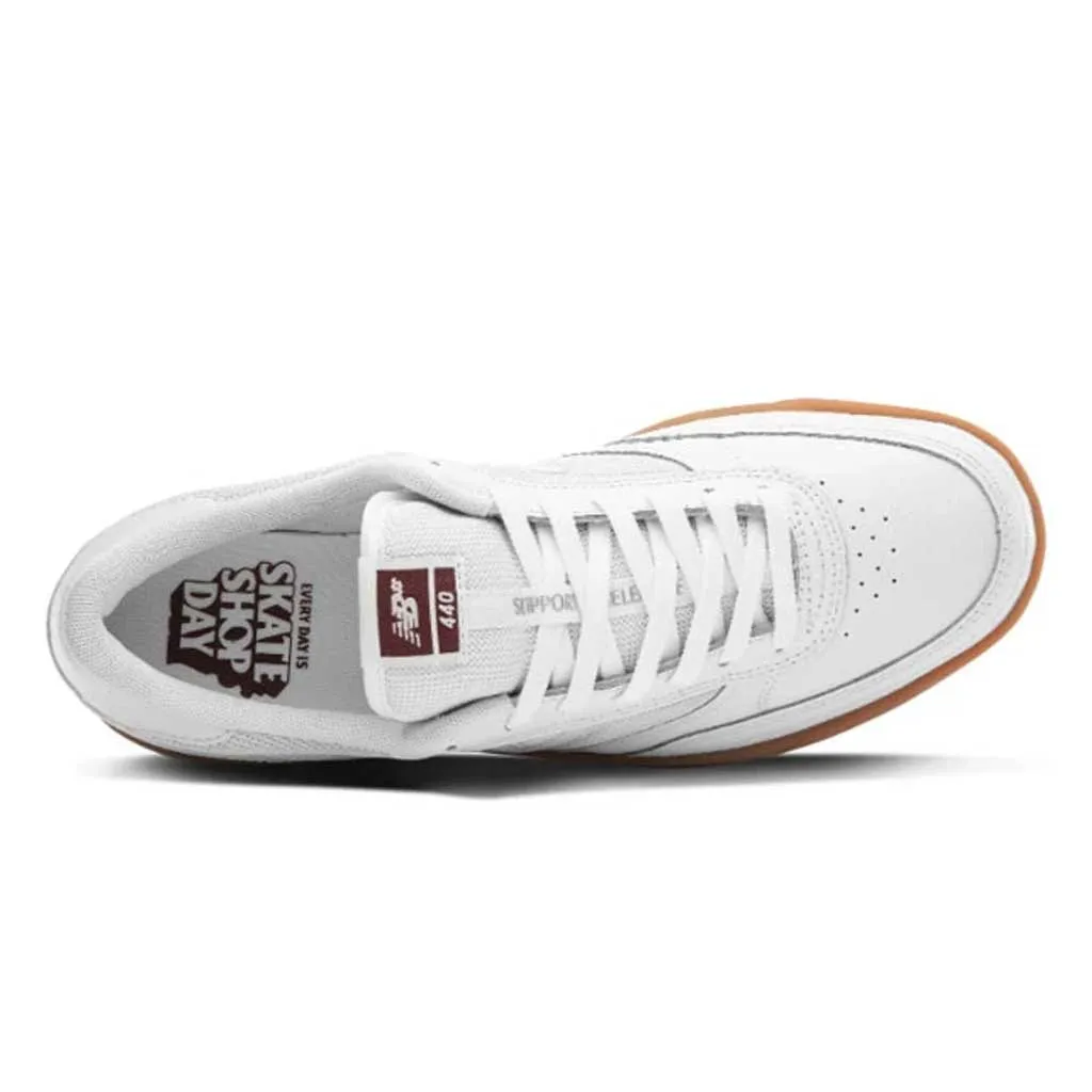 New Balance NM 440 Skate Shop Day - White/Burgundy