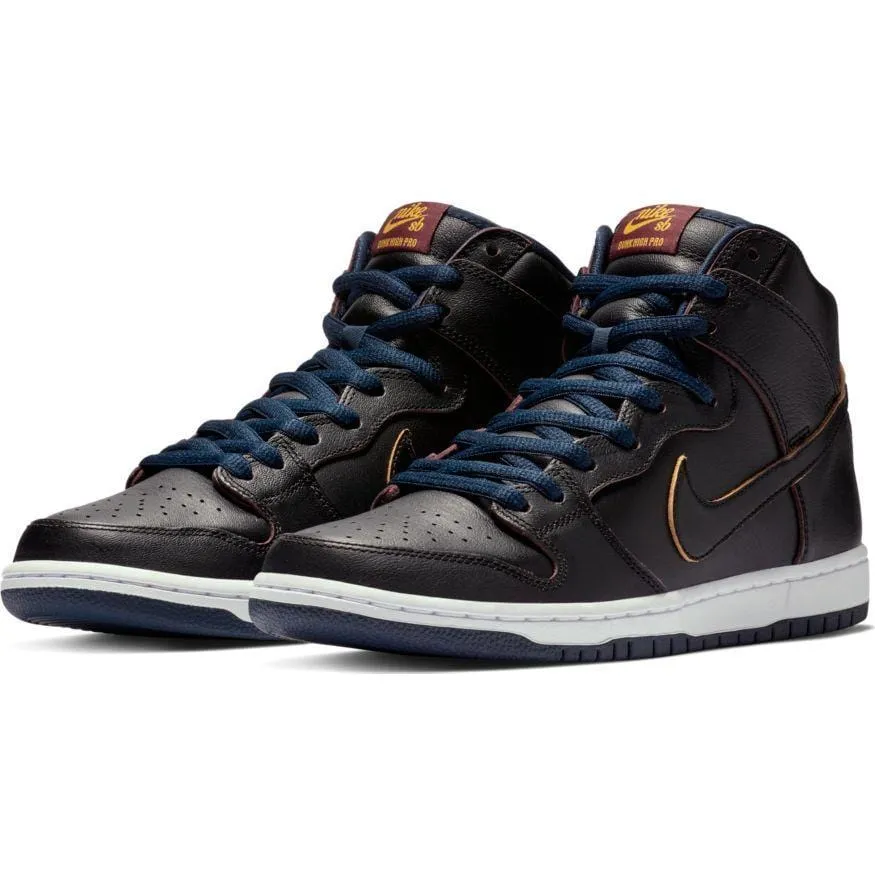 Nike SB Dunk High Pro NBA Black Black College Navy Team Red