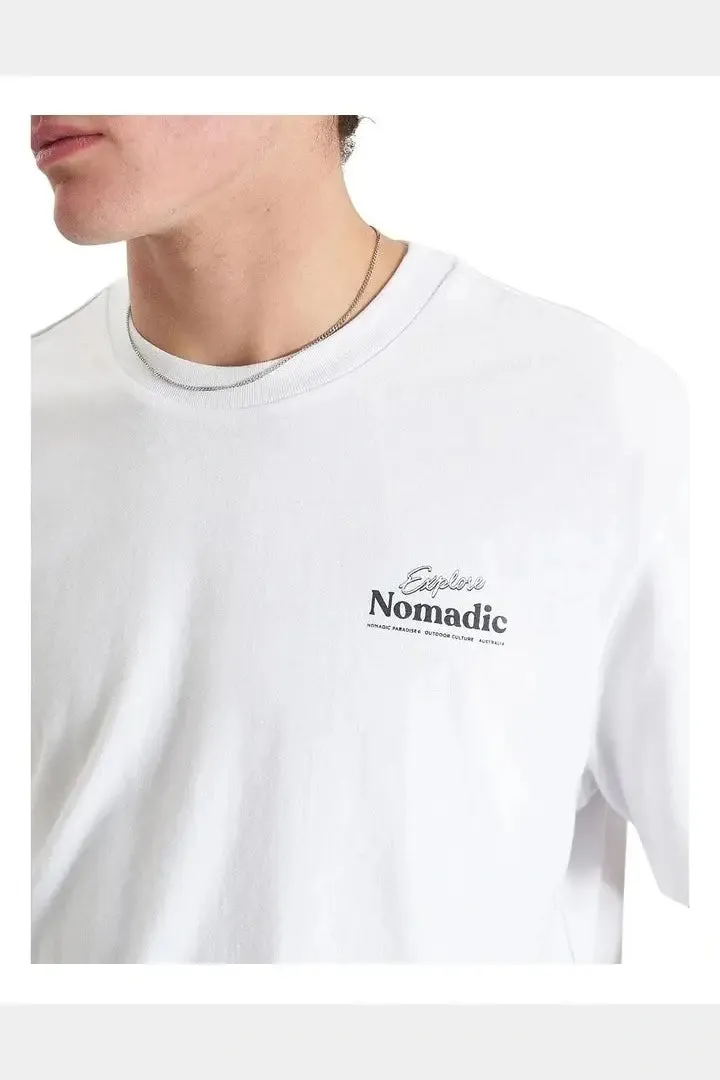 NOMADIC PARADISE - panorama relaxed tee - optical white