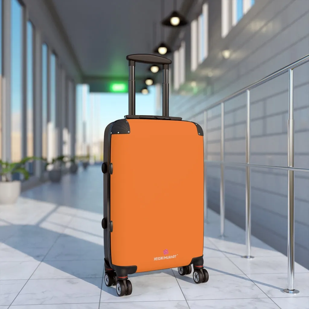 Orange Solid Color Suitcases, Modern Simple Minimalist Designer Suitcase Luggage (Small, Medium, Large)