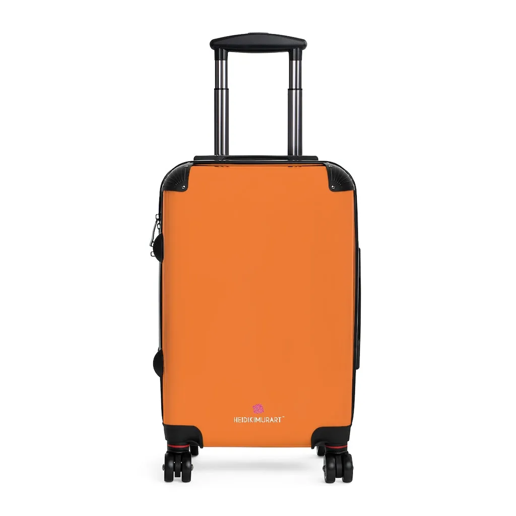 Orange Solid Color Suitcases, Modern Simple Minimalist Designer Suitcase Luggage (Small, Medium, Large)