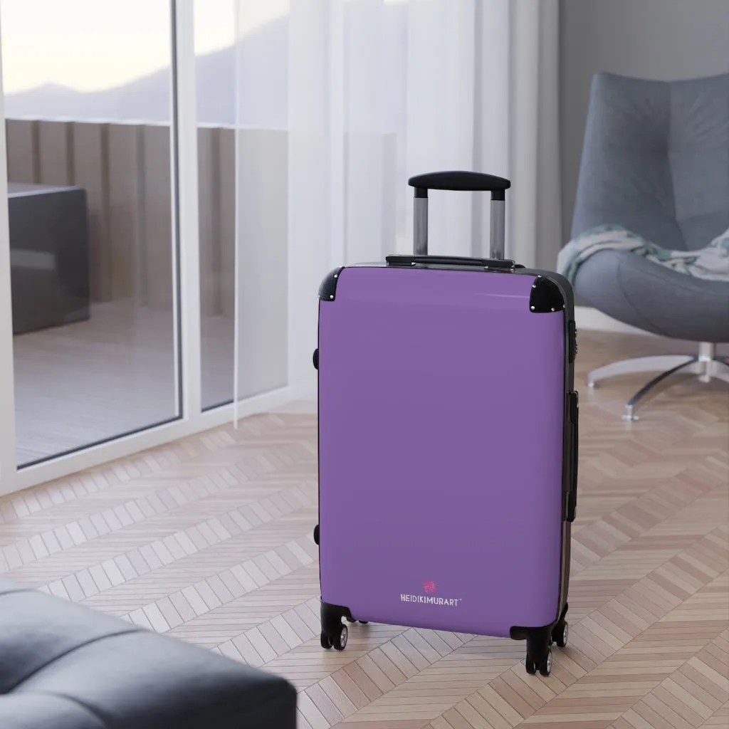 Pastel Purple Solid Color Suitcases, Modern Simple Minimalist Designer Suitcase Luggage (Small, Medium, Large)