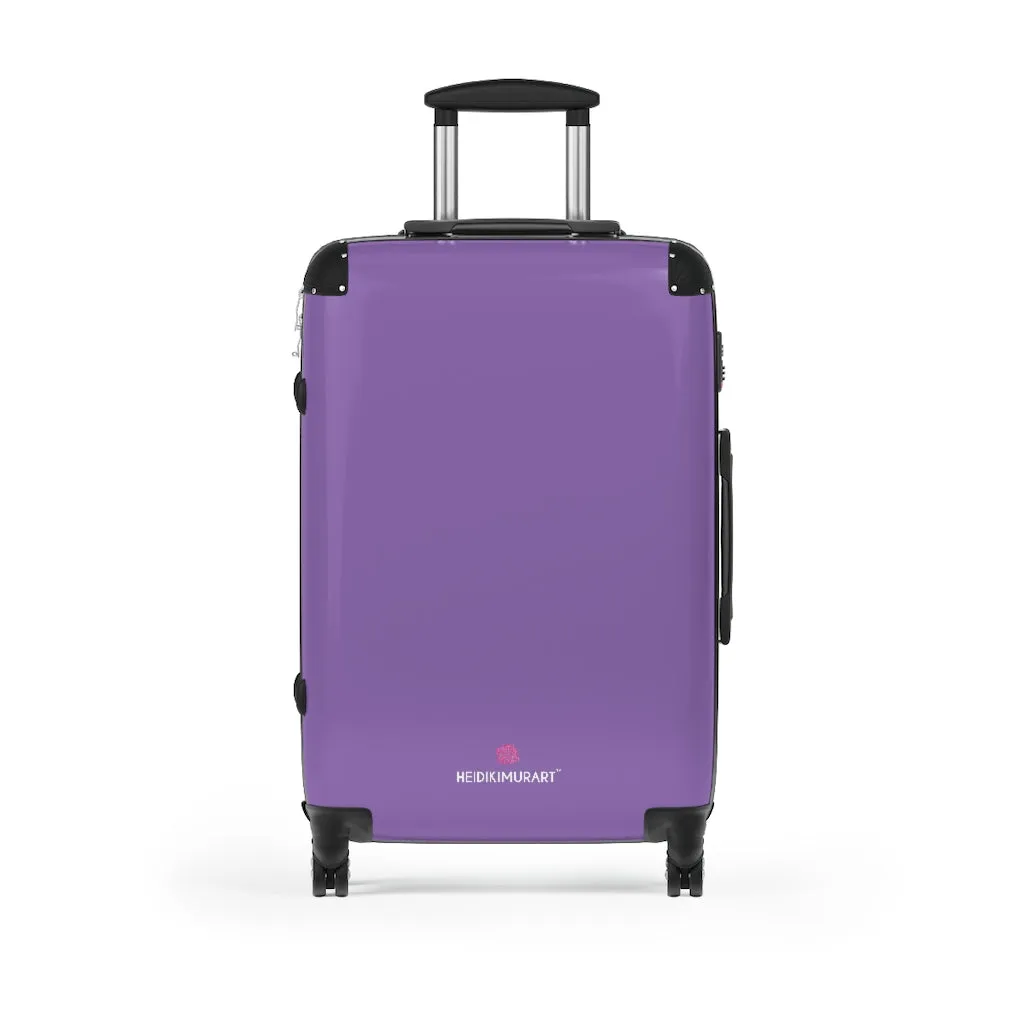 Pastel Purple Solid Color Suitcases, Modern Simple Minimalist Designer Suitcase Luggage (Small, Medium, Large)