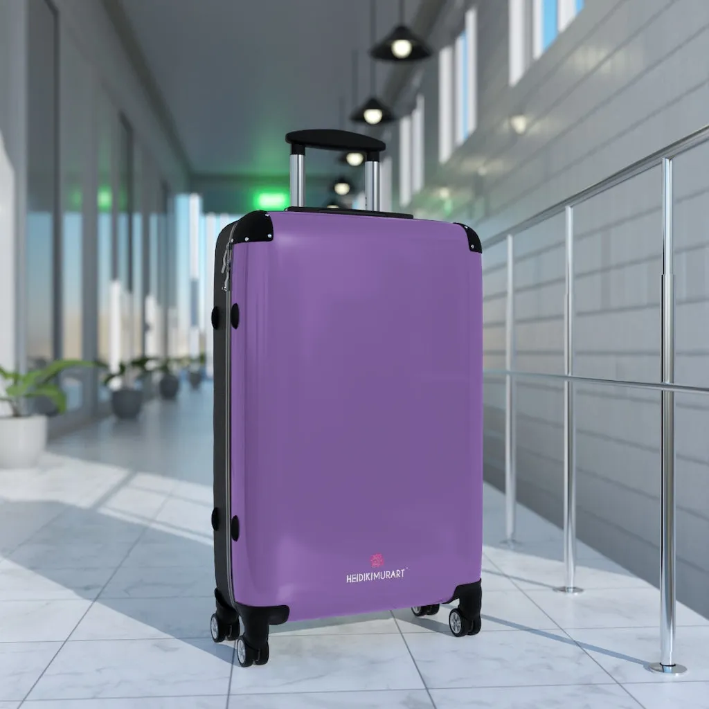 Pastel Purple Solid Color Suitcases, Modern Simple Minimalist Designer Suitcase Luggage (Small, Medium, Large)