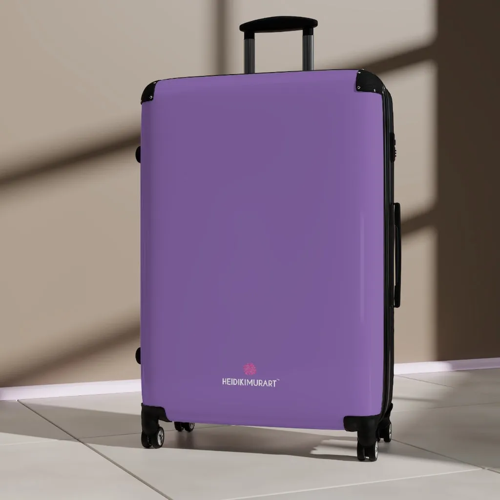 Pastel Purple Solid Color Suitcases, Modern Simple Minimalist Designer Suitcase Luggage (Small, Medium, Large)