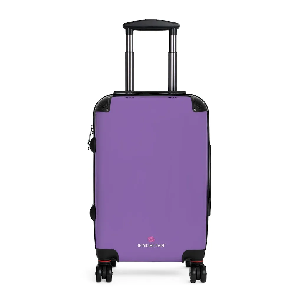 Pastel Purple Solid Color Suitcases, Modern Simple Minimalist Designer Suitcase Luggage (Small, Medium, Large)