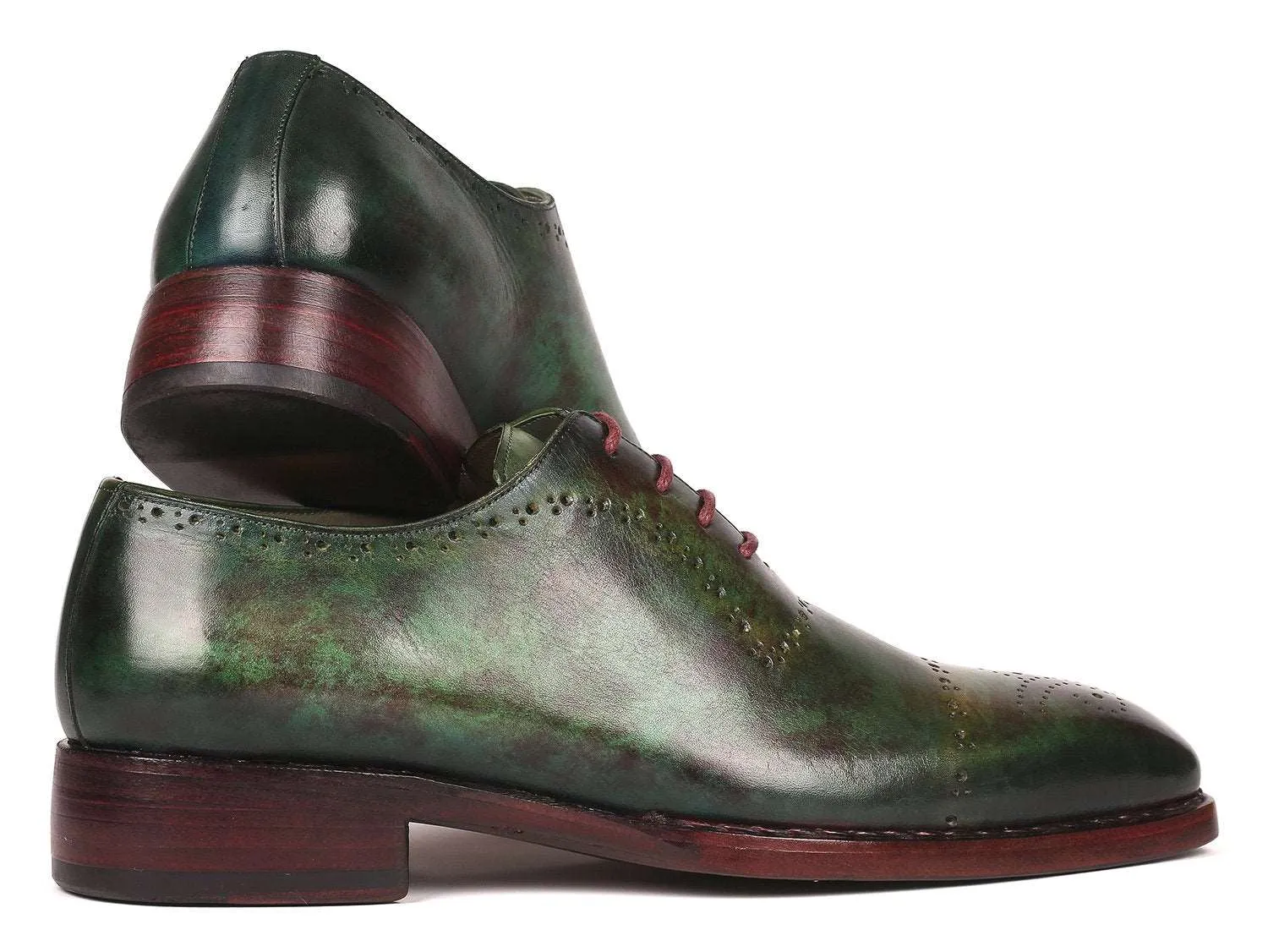 Paul Parkman Green Marble Patina Oxfords