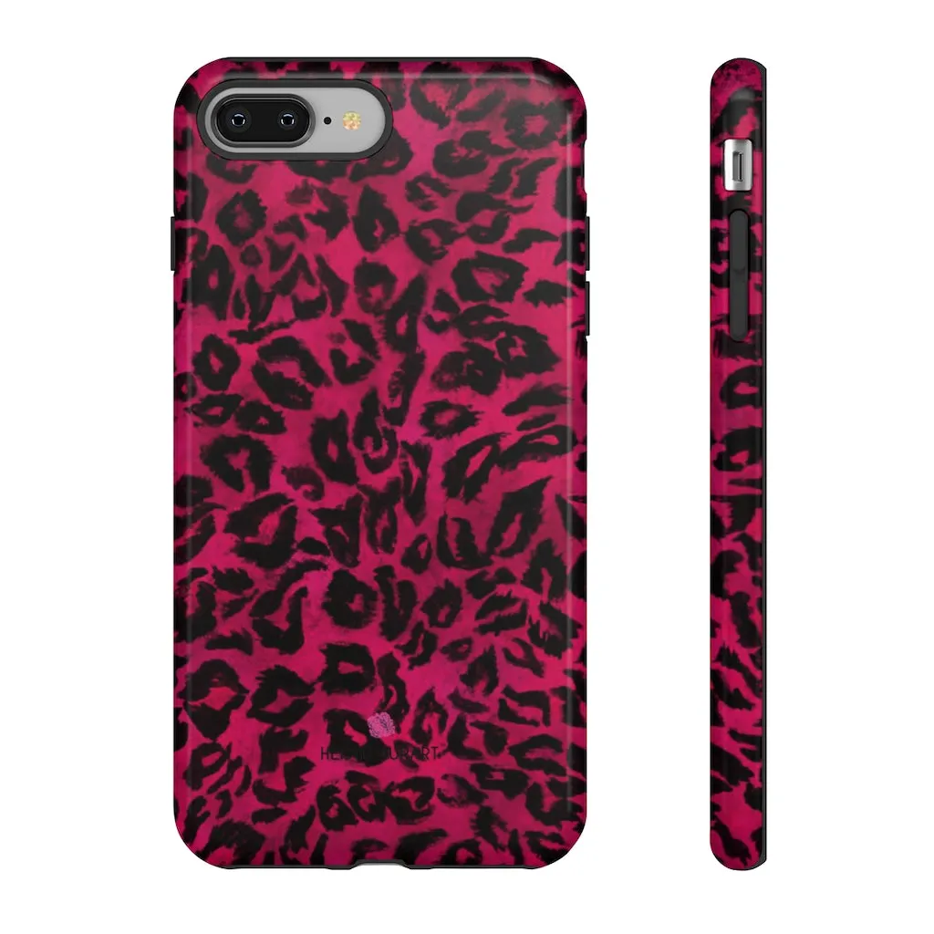 Pink Leopard Designer Tough Cases, Animal Print Best Case Mate iPhone Samsung Case-Made in USA