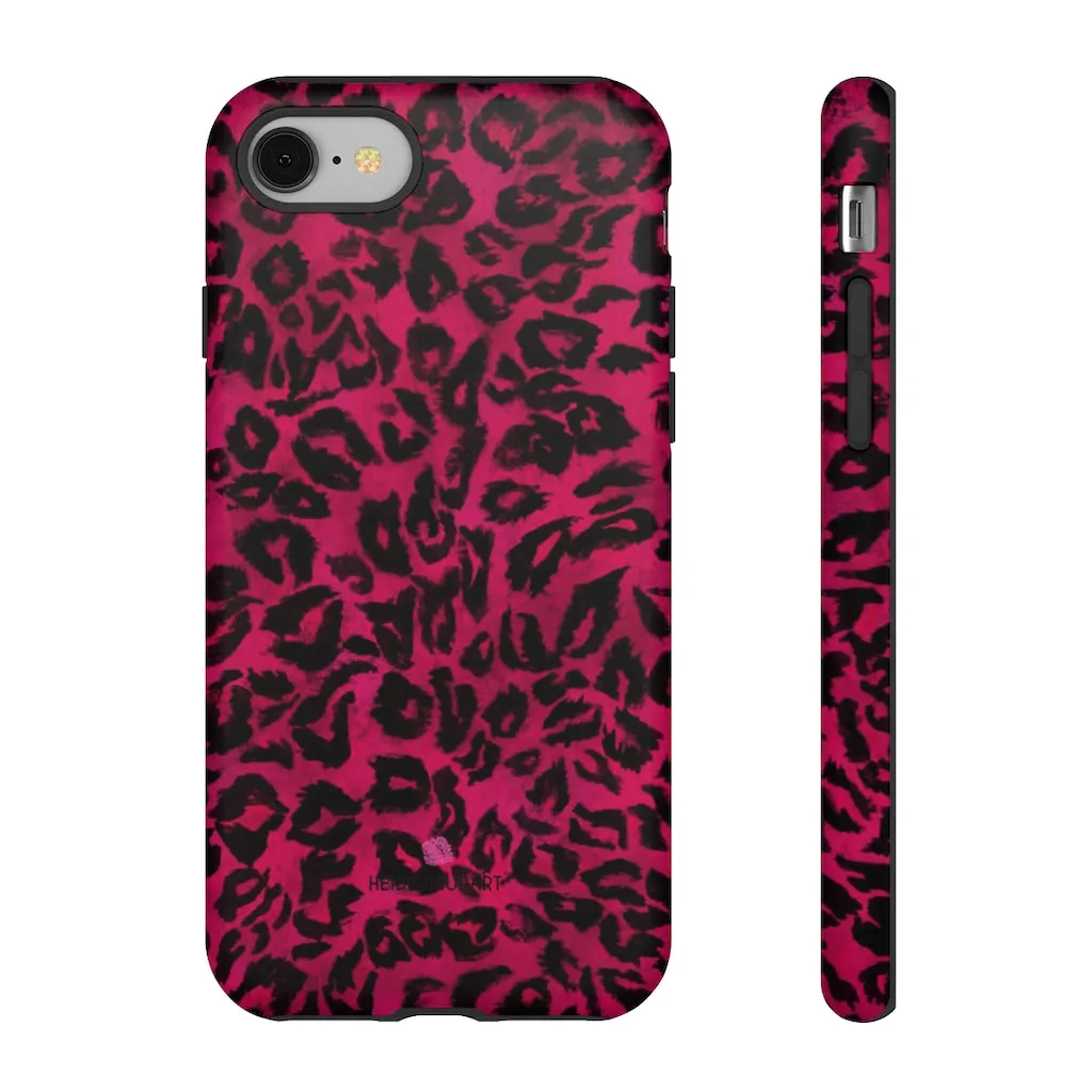 Pink Leopard Designer Tough Cases, Animal Print Best Case Mate iPhone Samsung Case-Made in USA