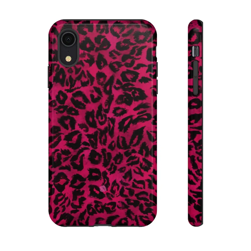 Pink Leopard Designer Tough Cases, Animal Print Best Case Mate iPhone Samsung Case-Made in USA