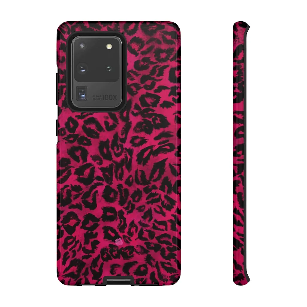 Pink Leopard Designer Tough Cases, Animal Print Best Case Mate iPhone Samsung Case-Made in USA