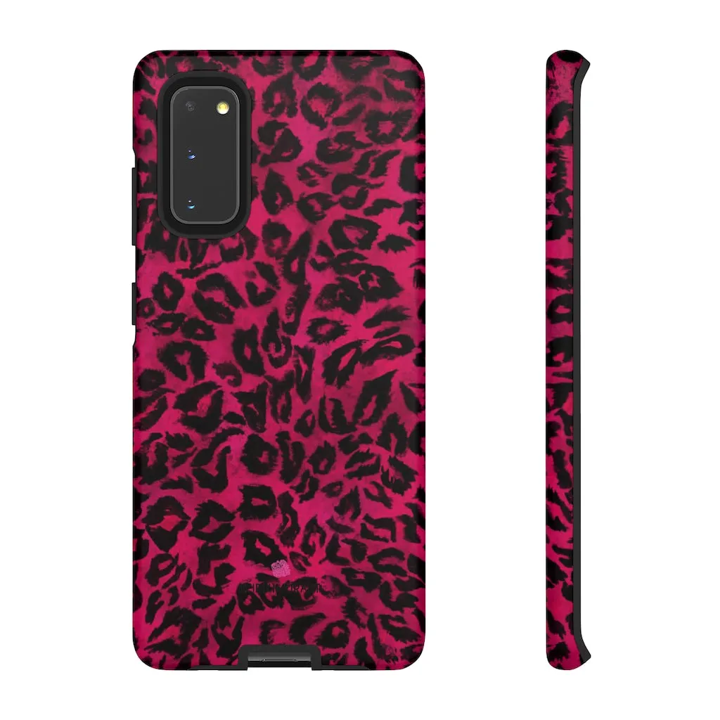 Pink Leopard Designer Tough Cases, Animal Print Best Case Mate iPhone Samsung Case-Made in USA