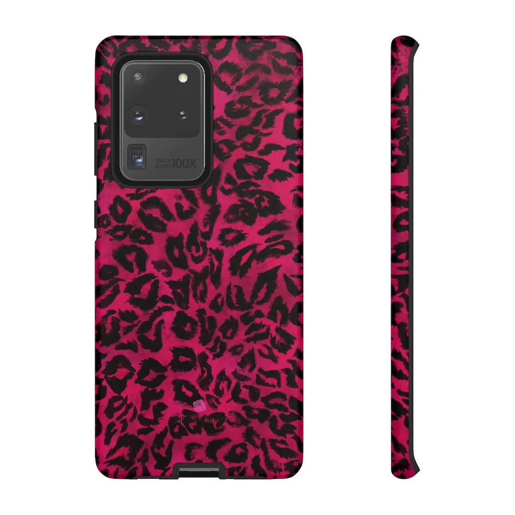 Pink Leopard Designer Tough Cases, Animal Print Best Case Mate iPhone Samsung Case-Made in USA