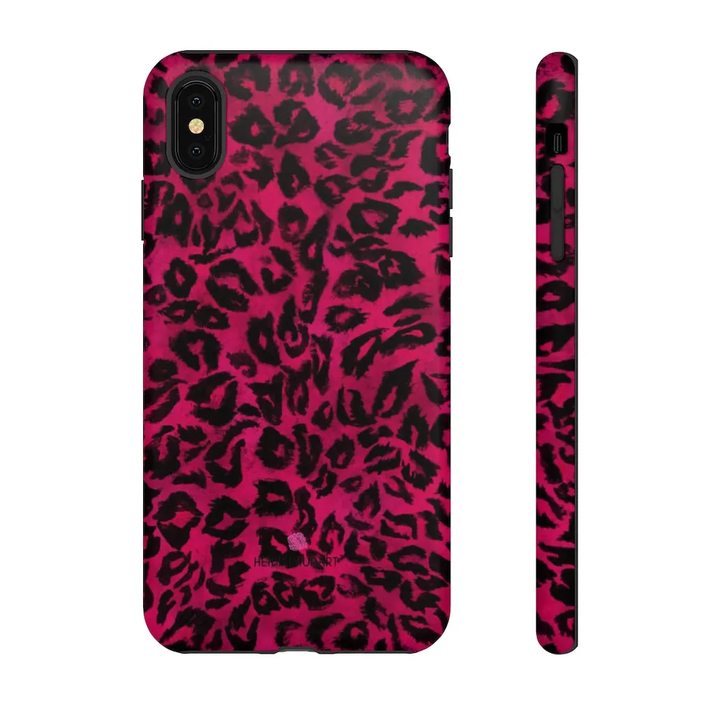 Pink Leopard Designer Tough Cases, Animal Print Best Case Mate iPhone Samsung Case-Made in USA