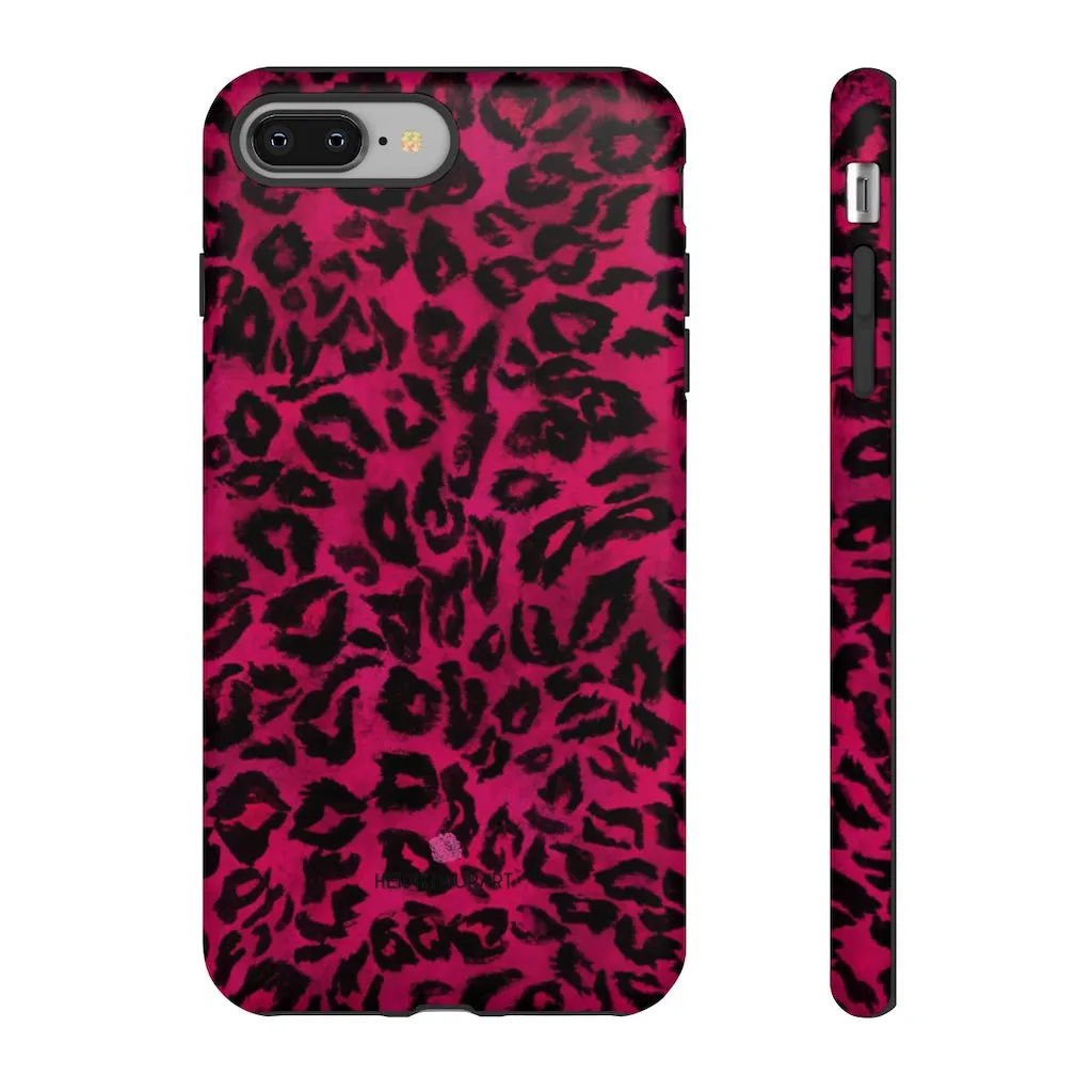 Pink Leopard Designer Tough Cases, Animal Print Best Case Mate iPhone Samsung Case-Made in USA