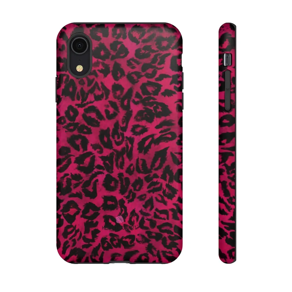 Pink Leopard Designer Tough Cases, Animal Print Best Case Mate iPhone Samsung Case-Made in USA