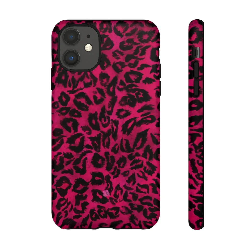 Pink Leopard Designer Tough Cases, Animal Print Best Case Mate iPhone Samsung Case-Made in USA