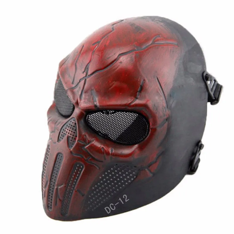 Punisher Tactical Mask Airsoft Wargame Paintball Scary Full Face Skull Mask