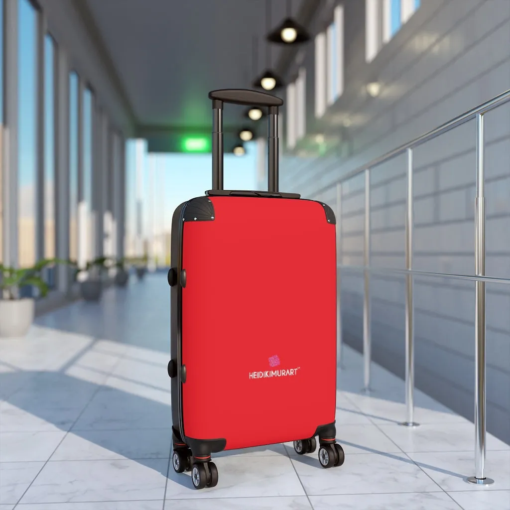 Red Cabin Suitcase, Carry On Luggage With 2 Inner Pockets & Built in TSA-approved Lock With 360° Swivel