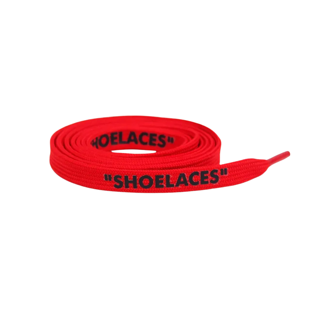 Red Off-White Style "SHOELACES"